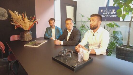 Partnerne fra Bomae som bliver interviewet af Tv2 Lorry